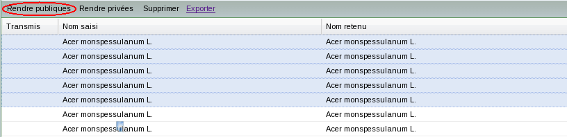 Transmission étape 1