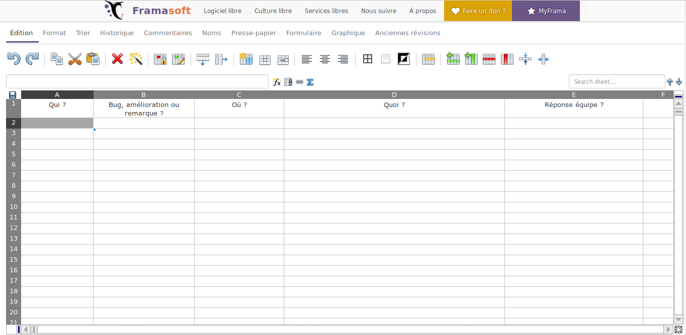 Capture du tableau retours ambassadeurs
Lien vers: https://lite.framacalc.org/p41FmlRTku