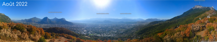Paysage aux alentours de Grenoble en août 2022, Images issues des webcams de Grenoble