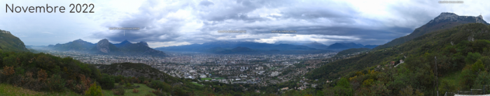 Paysage aux alentours de Grenoble en novembre 2022, Images issues des webcams de Grenoble