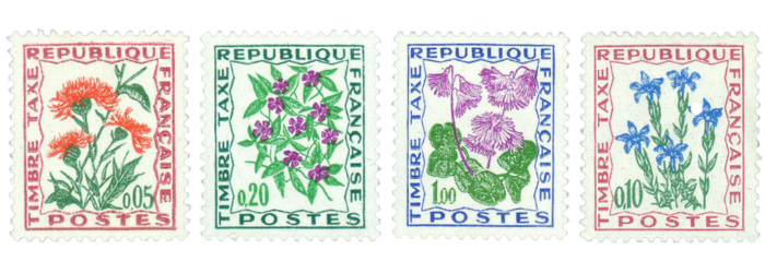 timbres-taxe Fleurs des champs 1971