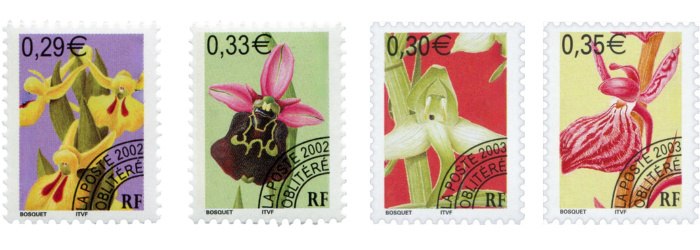 Timbres Orchidées