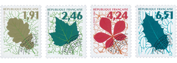 Collection Timbres Feuilles d'arbres 1994 - Wikitimbres